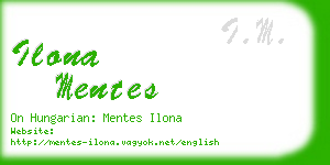 ilona mentes business card